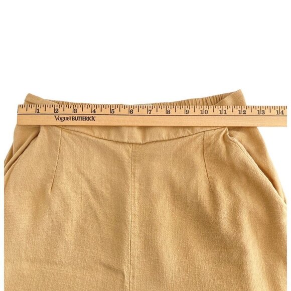 Trendy linen lose leg pants. Size S perfect for autumn flattering High waist - Picture 6 of 7